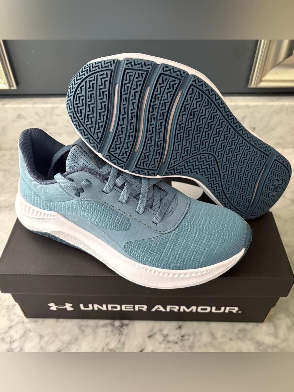 Under Armour Aurora 3 Women's Training Shoe Lightweight Sneakers Blue Size 6